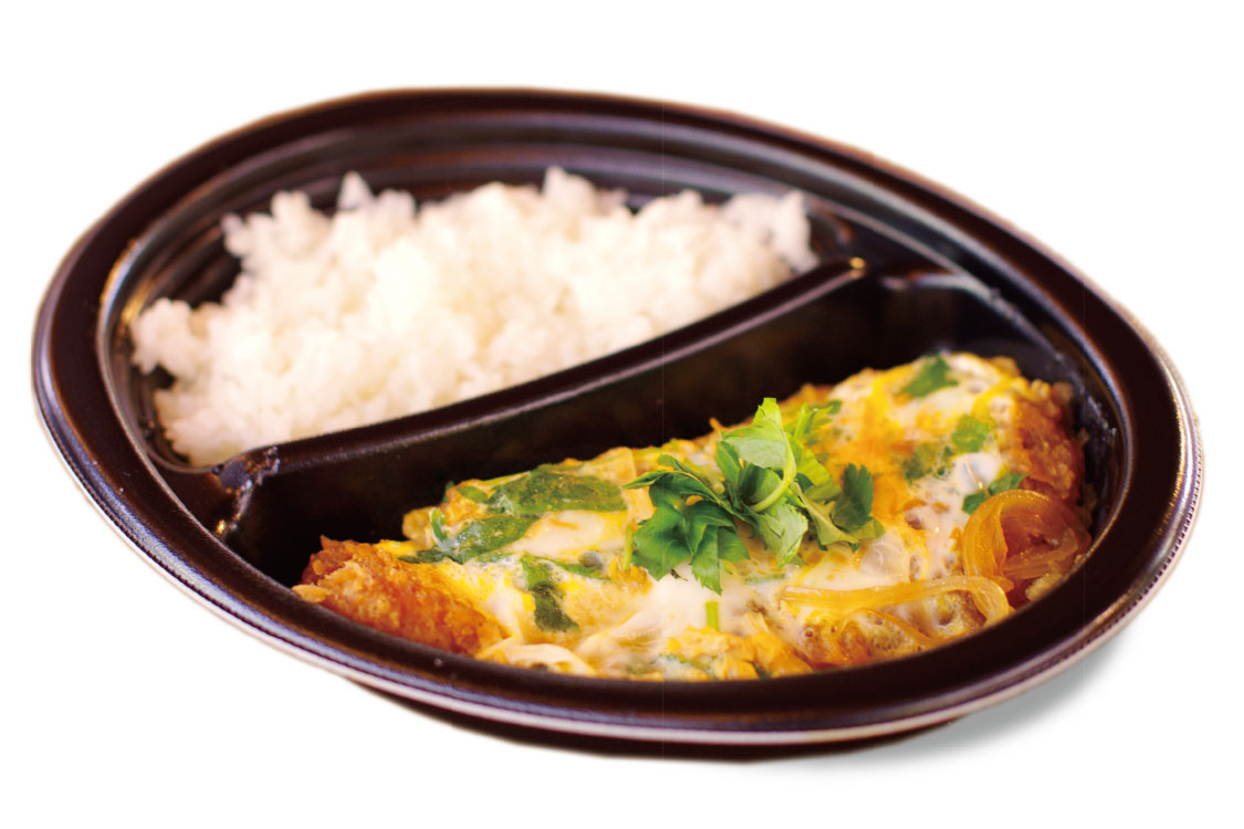 2104卵とじカツ丼 信州米豚の卵とじカツ丼のお弁当ランチ